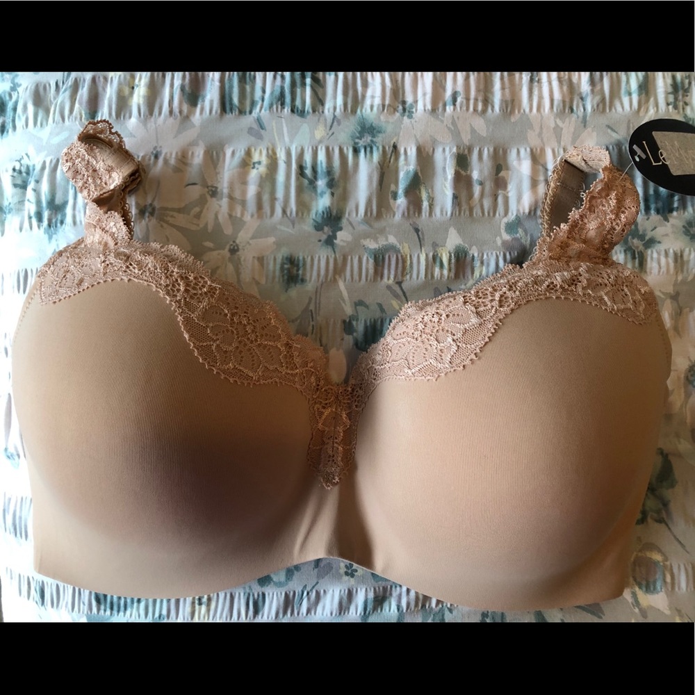 NWT Le Mystere Dream Tisha Lace Bra - 34DD/E Nude
